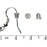 1 St. Kunststoff Earringss Backs - Nuss Stopper, durchschein, 10 Stück