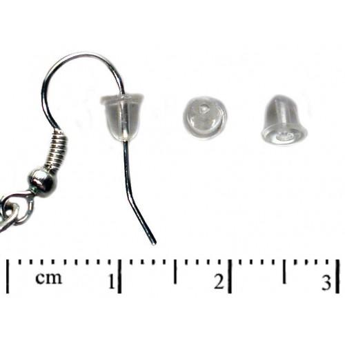 1 St. Kunststoff Earringss Backs - Nuss Stopper, durchschein, 10 Stück