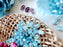 20 g Ovale Glasperlen flach 5x3x2,5 mm, 2 Bohrungen, Aquamarin Blau AB, Tschechisches Glas (Oval Flat Beads)