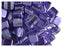 40 St. Tile Perle Perlen 6x6x3,2mm Zwei Löcher, Böhmisches Glas, Violett