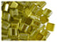 40 St. Tile Perle Perlen 6x6x3,2mm Zwei Löcher, Böhmisches Glas, Gold