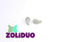 20 St. ZoliDuo® Recht Version Perlen, Teardrop 5x8mm mit zwei Löchern, Böhmisches Glas, Alabaster Hellgrün Glanz