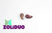 20 St. ZoliDuo® Recht Version Perlen, Teardrop 5x8mm mit zwei Löchern, Böhmisches Glas, Alabaster Senegal Braun-Lila