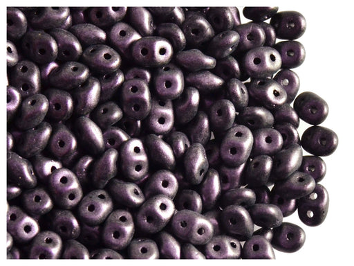 20 g 2-Loch SuperDuo®™ Seed Beads, 2.5x5mm, Jet Polychrom, Schwarze Ribisel Tschechisches Glas