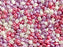 SuperDuo Rocailles 2.5x5mm Zwei Löcher Böhmisches Glas Alabaster Pastell Weiß Rosa Lila Tschechisches Glas Farbe_Multicolored