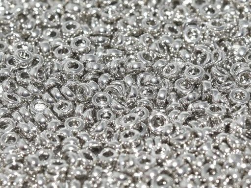Zwischenperlen 2.2x1 mm Palladiniert Japanische Glasperlen Miyuki Farbe_Silver