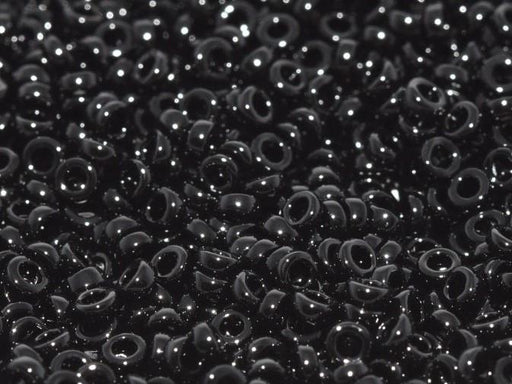 Zwischenperlen 2.2x1 mm Schwarz Japanische Glasperlen Miyuki Farbe_Black