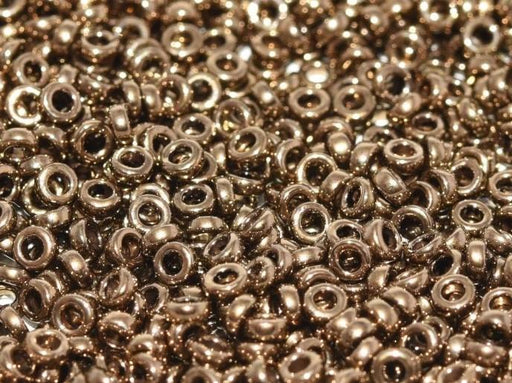 Zwischenperlen 2.2x1 mm Metallic Dunkelbronze Japanische Glasperlen Miyuki Farbe_Brown