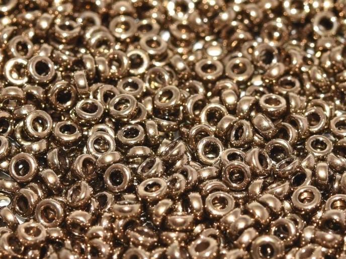 Zwischenperlen 2.2x1 mm Metallic Dunkelbronze Japanische Glasperlen Miyuki Farbe_Brown