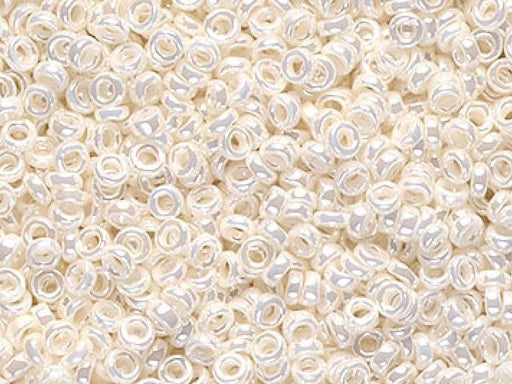Zwischenperlen 2.2x1 mm Perlenimitat antikes Elfenbein Ceylon Japanische Glasperlen Miyuki Farbe_Beige