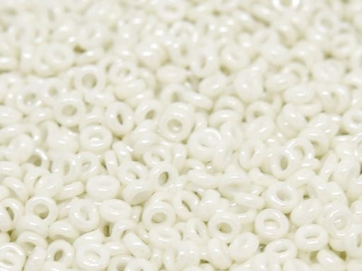 Zwischenperlen 2.2x1 mm Opak Kalksteinfarben Luster Japanische Glasperlen Miyuki Farbe_White