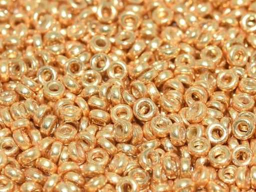 Zwischenperlen 2.2x1 mm Duracoat Gold galvanisiert Japanische Glasperlen Miyuki Farbe_Gold