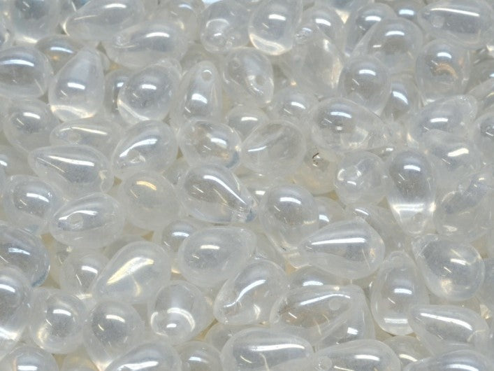 Teardrop Perlen 6x9 mm Kristallschimmer Tschechisches Glas Farbe_Clear