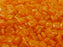 40 St. Tile Gepresste Perlen 6x6x2,9 mm Zwei Löcher, Böhmische Glas, Orange Opal Weiß Luster