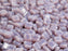 40 St. Tile Gepresste Perlen 6x6x2,9 mm Zwei Löcher, Böhmische Glas, Violett Opal