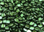 40 St. Tile Beads gepresst 6x6x2,9 mm, 2-Loch, Hellgrün Luster, Tschechisches Glas