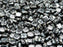 40 St. Tile Gepresste Perlen 6x6x2,9 mm Zwei Löcher, Böhmische Glas, Jet Travertin