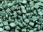 40 St. Tile Gepresste Perlen 6x6x2,9 mm Zwei Löcher, Böhmische Glas, Weiß Kreide Grün Luster