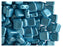 40 St. Tile Gepresste Perlen 6x6x2,9 mm Zwei Löcher, Böhmische Glas, Pastell Aquamarin