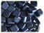 40 St. Tile Gepresste Perlen 6x6x2,9 mm Zwei Löcher, Böhmische Glas, Pastell Montana Blau