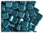 40 St. Tile Gepresste Perlen 6x6x2,9 mm Zwei Löcher, Böhmische Glas, Pastell Smaragd