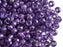 50 St. Pony Gepresste Perlen, Walze 5,5 mm im Durchmesser mit einem Loch von 2 mm, Böhmisches Glas, Semi-Apollo Violett