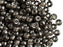 50 St. Pony Gepresste Perlen, Walze 5,5 mm im Durchmesser mit einem Loch von 2 mm, Böhmisches Glas, Semi-Apollo Grau