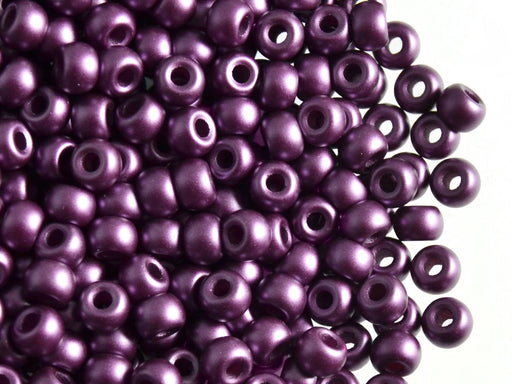 50 St. Pony Gepresste Perlen, Walze 5,5 mm im Durchmesser mit einem Loch von 2 mm, Böhmisches Glas, Pastell Bordeaux