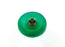1 St. Tschechischer Glasknopf, Smaragd Matte AB, handbemalt, Größe 8 (18mm)