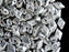 30 St. DiamonDuo ™ Perle 5x8mm, 2-Loch, Silber Metallic, Tschechisches Glas