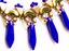 1 St. Exklusive Perlenstickerei Kit für DIY Schmuckherstellung ''Elsa'' Halskette Ohrringe (Blau-Gold)