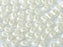 50 St. ES-O® Perlen Estrela, Runde 5mm mit zwei Löchern, Böhmisches Glas, Alabaster Pastel White