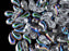 20 St. ZoliDuo® Linke Version Perlen, Teardrop 5x8mm mit zwei Löchern, Böhmisches Glas, Kristall Vitrail