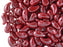 20 St. ZoliDuo® Linke Version Perlen, Teardrop 5x8mm mit zwei Löchern, Böhmisches Glas, Opak Koralle Rot Weiß Glanz