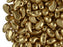 20 St. ZoliDuo® Linke Version Perlen, Teardrop 5x8mm mit zwei Löchern, Böhmisches Glas, Alabaster Bronze Blasses Gold