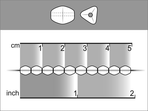 50 St. Pinch Gepresste Perlen 5x3,5mm, Böhmisches Glas, Kristall AB