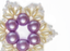 1 St. Exklusives Set zur Herstellung von zwei Schmuck DIY ''Snowflake'' aus tschechischen Perlen (Rosa-Beige)