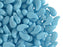 20 St. ZoliDuo® Recht Version Perlen, Teardrop 5x8mm mit zwei Löchern, Böhmisches Glas, Opak Türkisblau