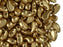 20 St. ZoliDuo® Recht Version Perlen, Teardrop 5x8mm mit zwei Löchern, Böhmisches Glas, Alabaster Bronze Blasses Gold