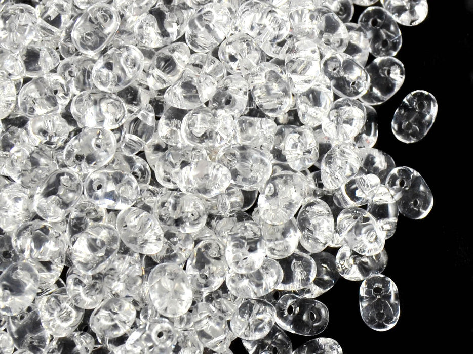 20 g SuperDuo Rocailles 2.5x5mm Zwei Löcher, Böhmisches Glas, Kristall