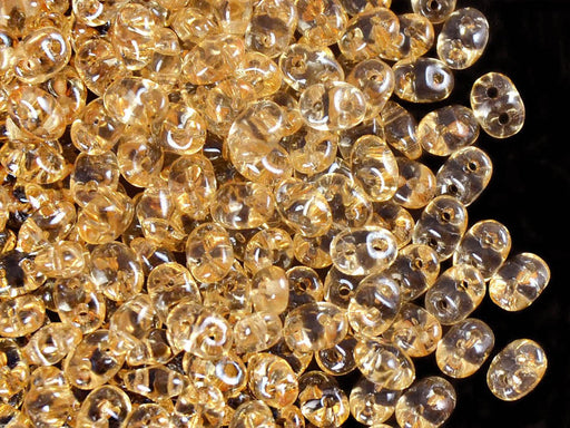 20 g SuperDuo Rocailles 2.5x5mm Zwei Löcher, Böhmisches Glas, Kristall Orange Luster