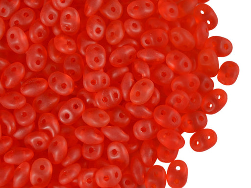 20 g SuperDuo Rocailles 2.5x5mm Zwei Löcher, Böhmisches Glas, Hyazinthe Matte