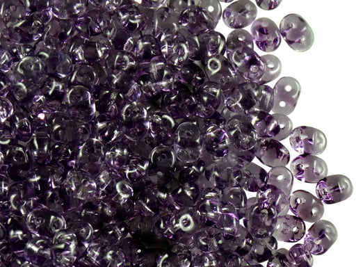 20 g SuperDuo Rocailles 2.5x5mm Zwei Löcher, Böhmisches Glas, Tansanit