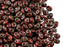 20 g SuperDuo Rocailles 2.5x5mm Zwei Löcher, Böhmisches Glas, Koralle Rot Travertin Dunkel