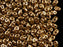20 g SuperDuo Rocailles 2.5x5mm Zwei Löcher, Böhmisches Glas, Kristall Gold Bronze 24 Karat