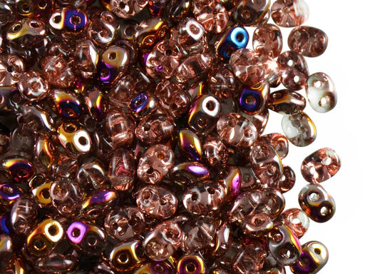 20 g SuperDuo Rocailles 2.5x5mm Zwei Löcher, Böhmisches Glas, Kristall Sliperit AB