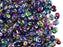20 g SuperDuo Rocailles 2.5x5mm Zwei Löcher, Böhmisches Glas, Magie Blau-Rosa