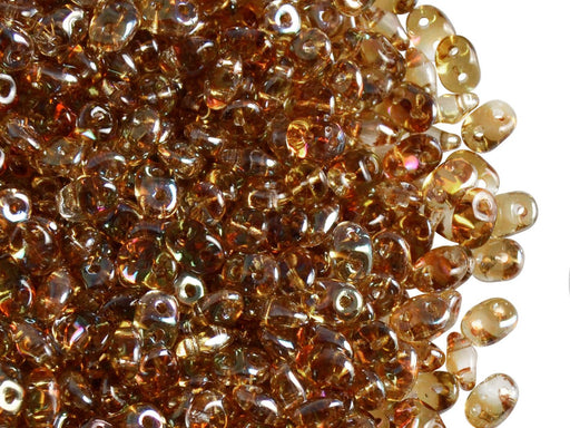 20 g SuperDuo Rocailles 2.5x5mm Zwei Löcher, Böhmisches Glas, Kristall Celsian