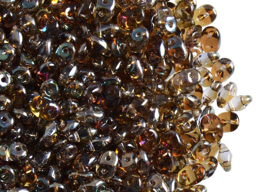 20 g SuperDuo Rocailles 2.5x5mm Zwei Löcher, Böhmisches Glas, Tansanit Celsian