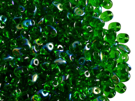 20 g SuperDuo Rocailles 2.5x5mm Zwei Löcher, Böhmisches Glas, Chrysotil AB